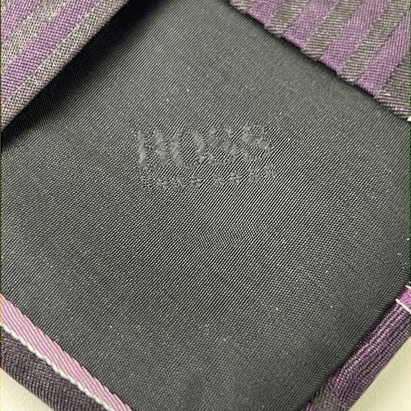 Hugo Boss Navy tie with Purple Stripe Men's Cravate Neck Tie - Picture 3 of 6